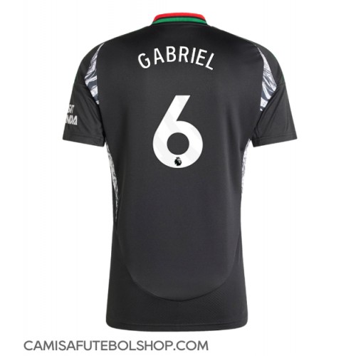 Camisa de time de futebol Arsenal Gabriel Magalhaes #6 Replicas 2º Equipamento 2024-25 Manga Curta